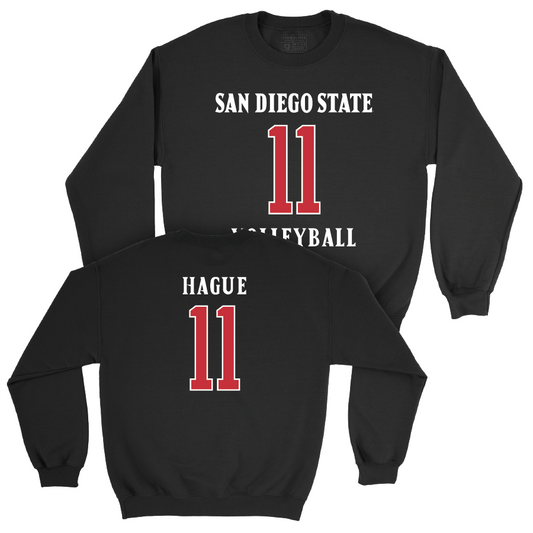 SDSU Women's Volleyball Black Sideline Crew - Campbell Hague | #11 Youth Small