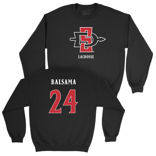 SDSU Lacrosse Black Mark Crew - Deanna Balsama | #24 Youth Small