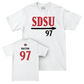 SDSU Football White Staple Comfort Colors Tee - Darrion Dalton | #97 Youth Small