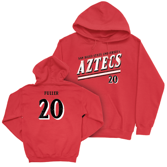 SDSU Women's Soccer Red Slant Hoodie - Emma Fuller | #20 Youth Small