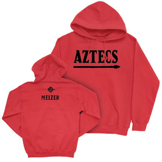 SDSU Men's Tennis Red Staple Hoodie - Lenny Melzer | #- Youth Small