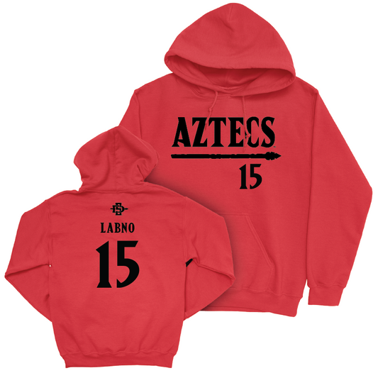 SDSU Volleyball Red Staple Hoodie - Mikela Labno | #15 Youth Small