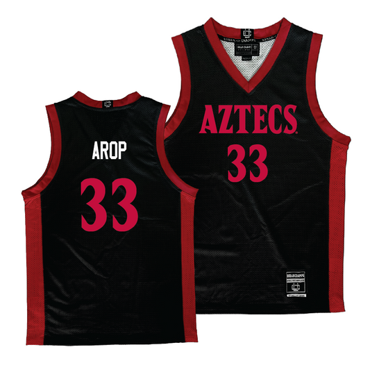 SDSU Men's Black Basketball Jersey - Aguek Arop | #33