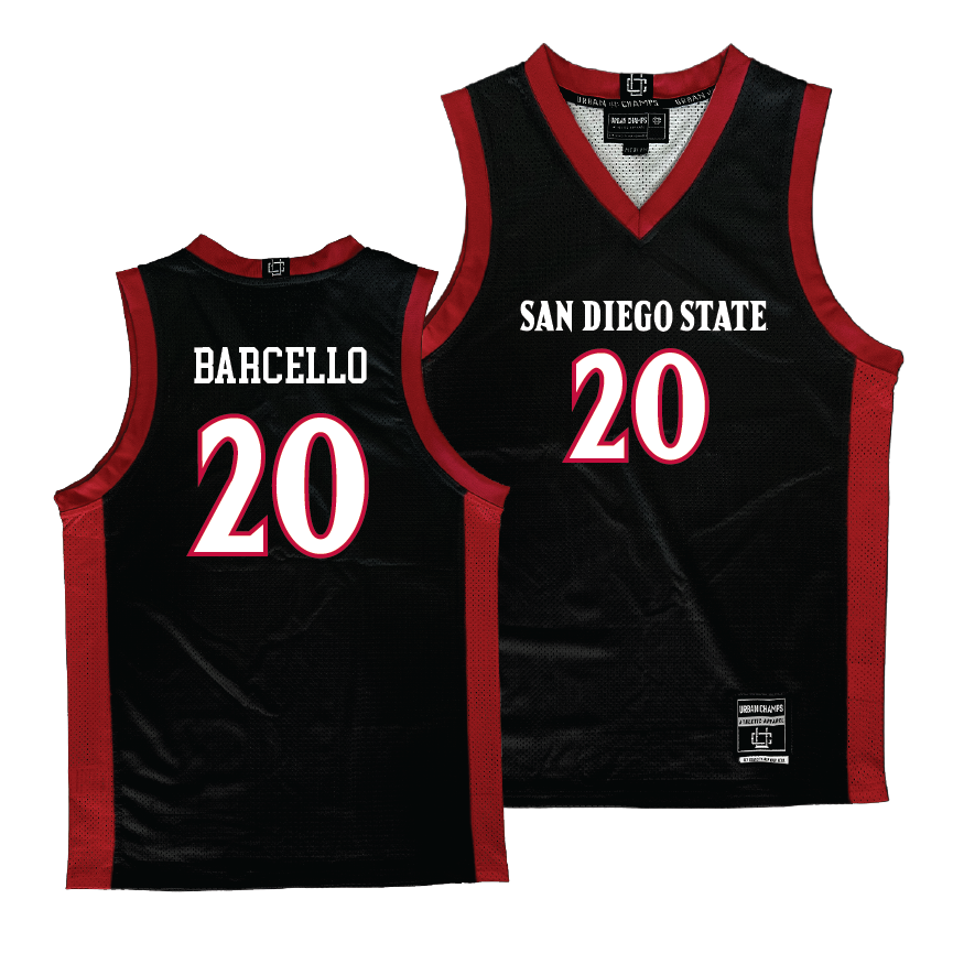 SDSU Women's Black Basketball Jersey - Sarah Barcello | #20
