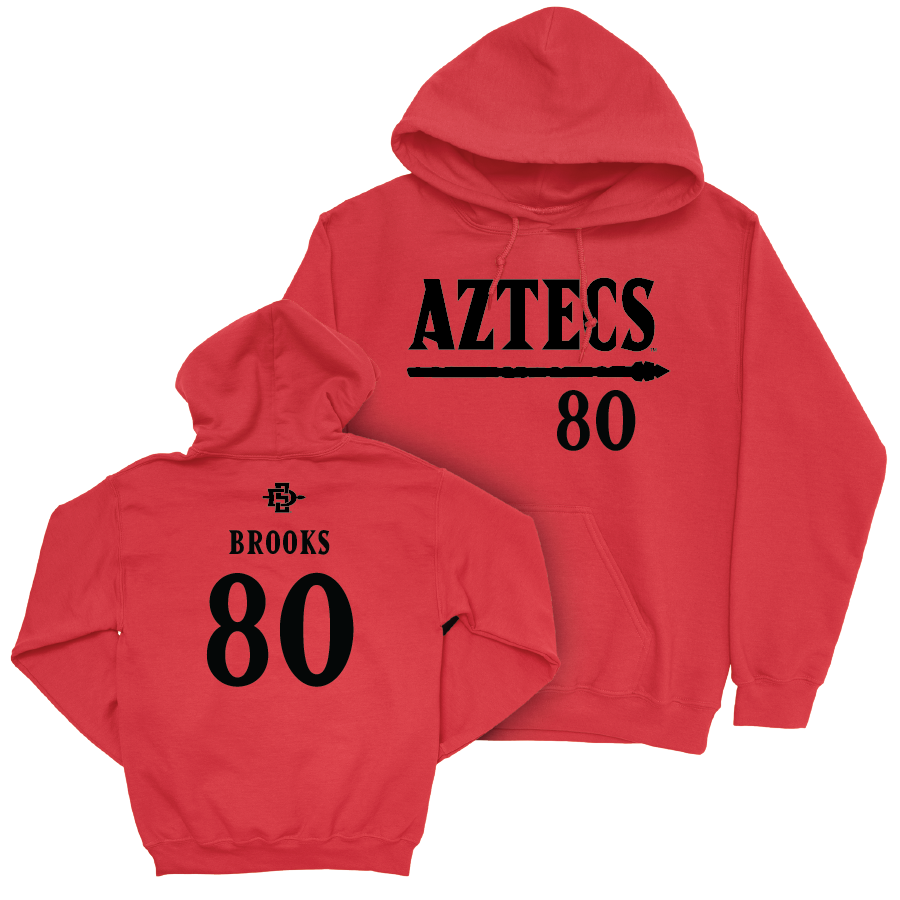 SDSU Football Red Staple Hoodie   - Dalesean Staley