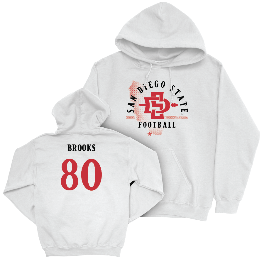 SDSU Football White State Hoodie   - Dalesean Staley