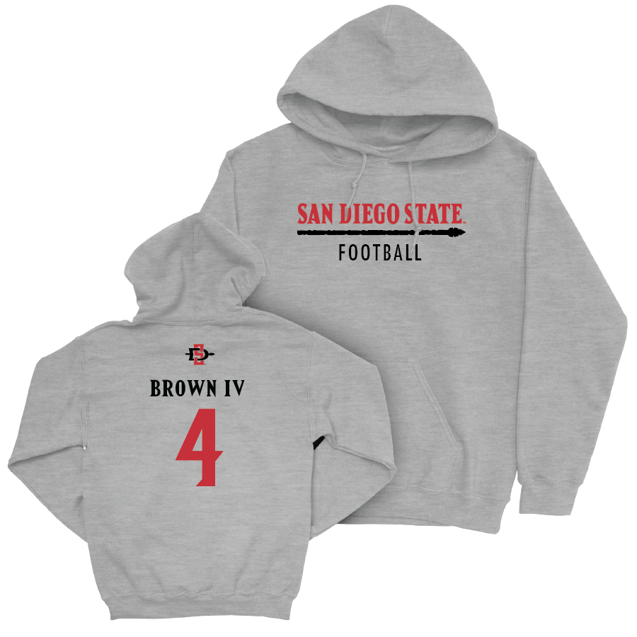 SDSU Football Sport Grey Classic Hoodie  - Louis Brown