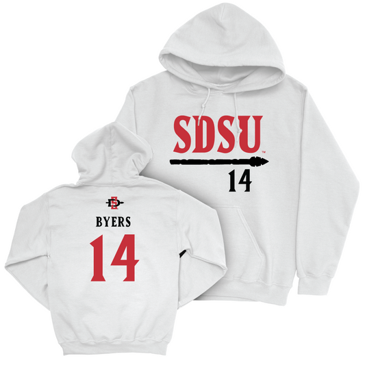 SDSU Water Polo White Staple Hoodie - Sammi Byers #14