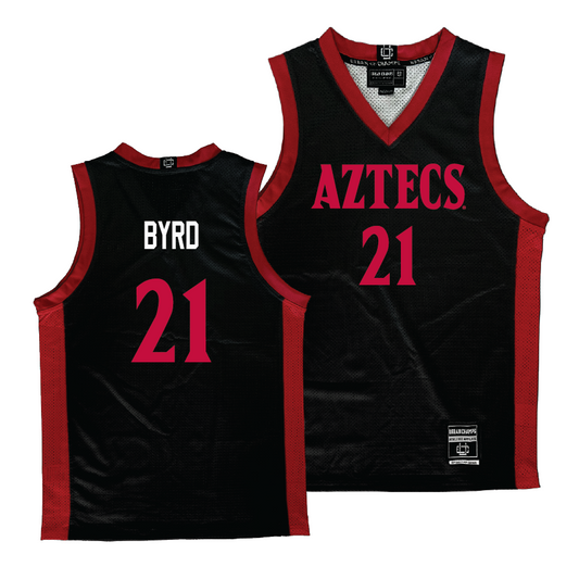 SDSU Men's Black Basketball Jersey - Miles Byrd | #21
