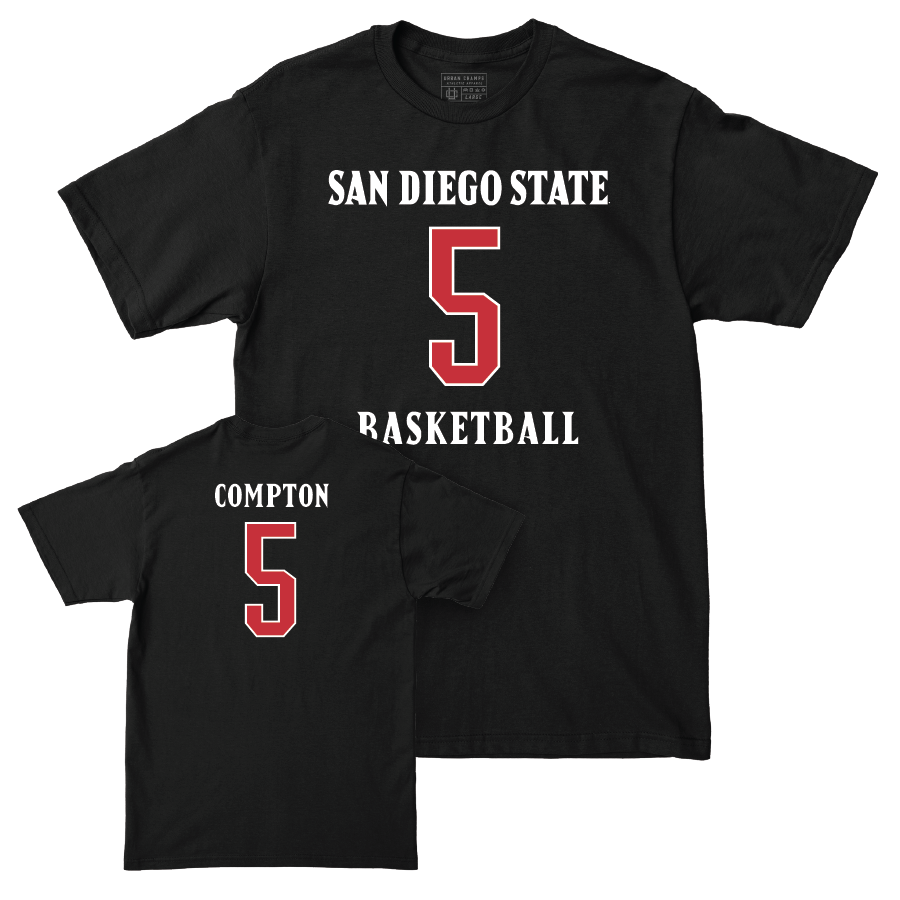 SDSU Men's Basketball Black Sideline Tee  - Pharaoh Compton