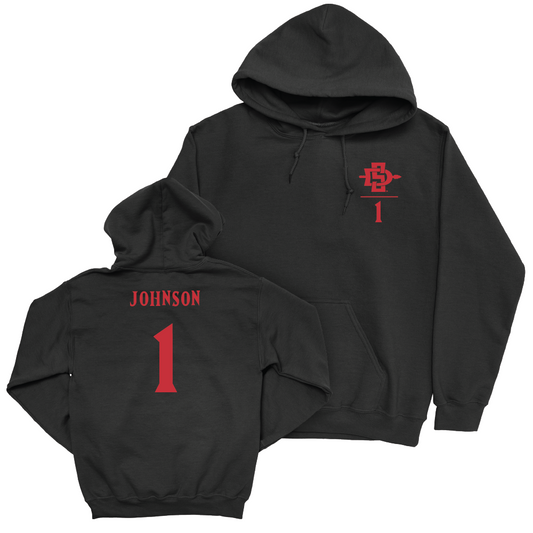 SDSU Football Black Logo Hoodie - Chris Johnson #1