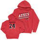 SDSU Men's Basketball Red Slant Hoodie  - Taj Degourville