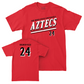 SDSU Men's Basketball Red Slant Tee  - Taj Degourville