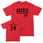 SDSU Men's Basketball Red Staple Tee  - Taj Degourville