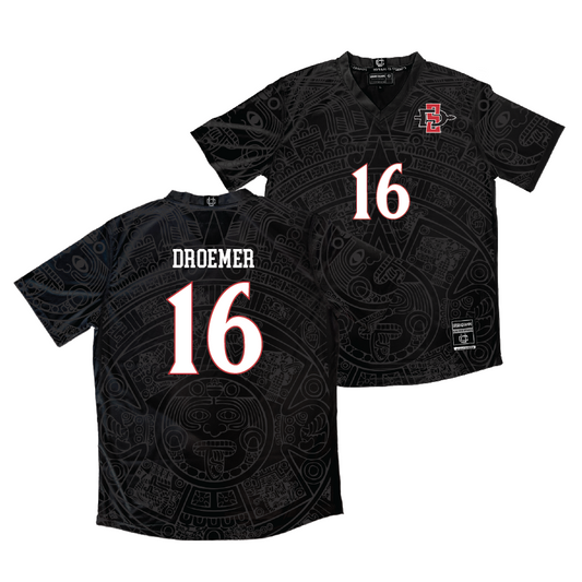 SDSU Men's Soccer Black Jersey - Berin Droemer | #16