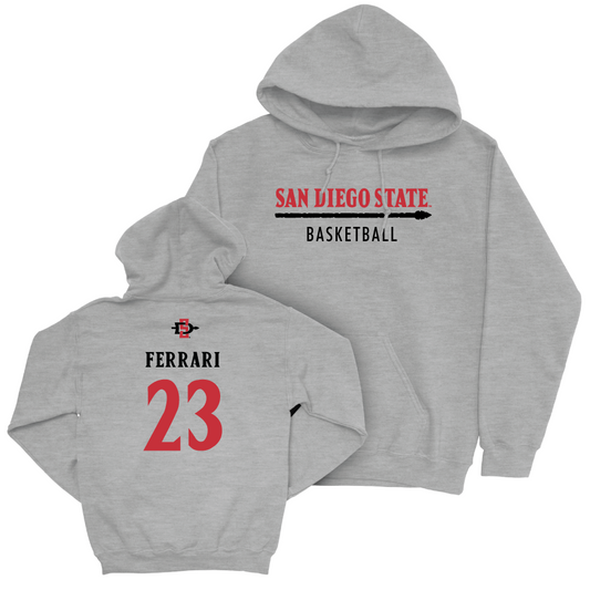 SDSU Men's Basketball Sport Grey Classic Hoodie  - Kimo Ferrari