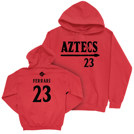 SDSU Men's Basketball Red Staple Hoodie  - Kimo Ferrari