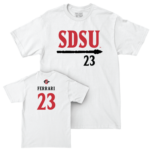 SDSU Men's Basketball White Staple Comfort Colors Tee  - Kimo Ferrari