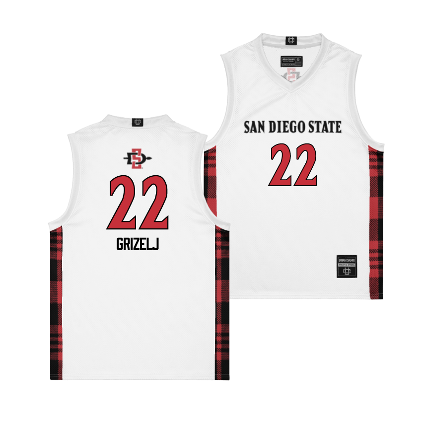 EXCLUSIVE: SDSU Winter Edition Basketball Jersey - Natalija Grizelj #22