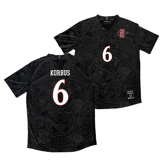 SDSU Men's Soccer Black Jersey - Jordan Korbus | #6