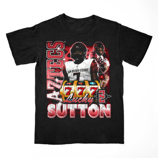 EXCLUSIVE RELEASE - Lucky Sutton Throwback Black Tee