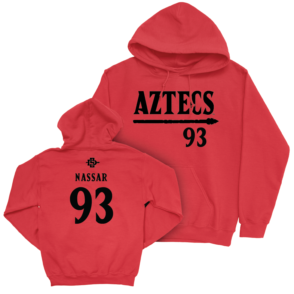 SDSU Football Red Staple Hoodie  - Brady Nassar