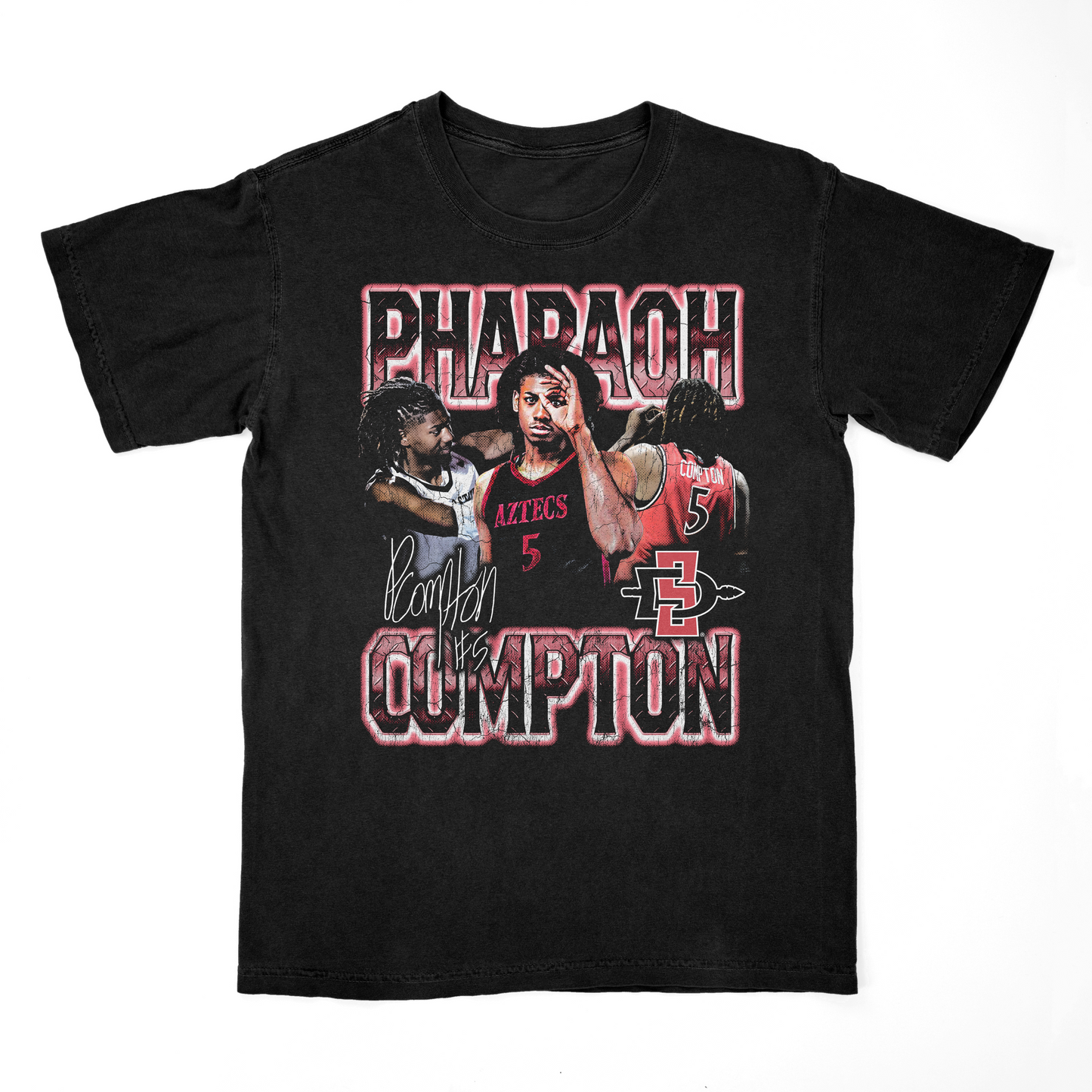 EXCLUSIVE RELEASE: Pharaoh Compton 90s Graphic Black Tee