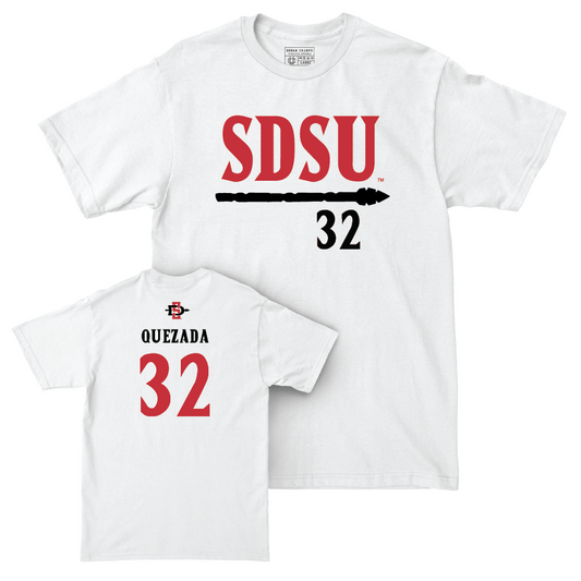 SDSU Women's Basketball White Staple Comfort Colors Tee - Adryana Quezada | #32