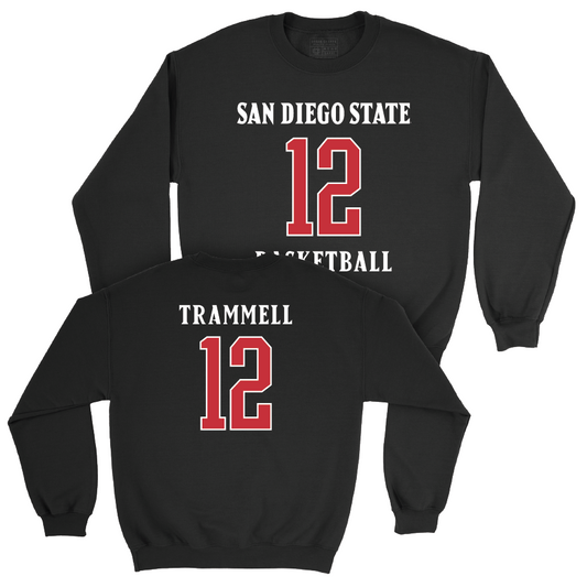 SDSU Men's Basketball Black Sideline Crew - Darrion Trammell | #12 Youth Small