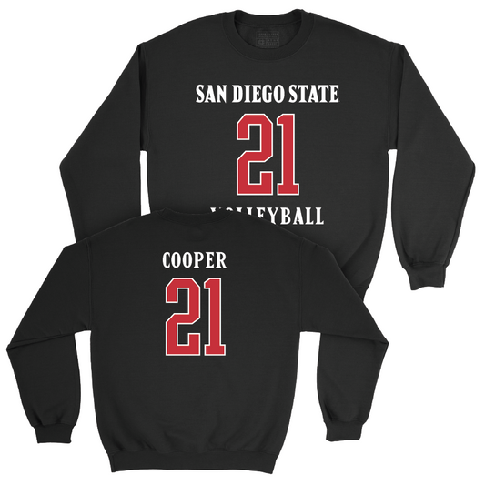 SDSU Volleyball Black Sideline Crew - Katherine Cooper | #21 Youth Small