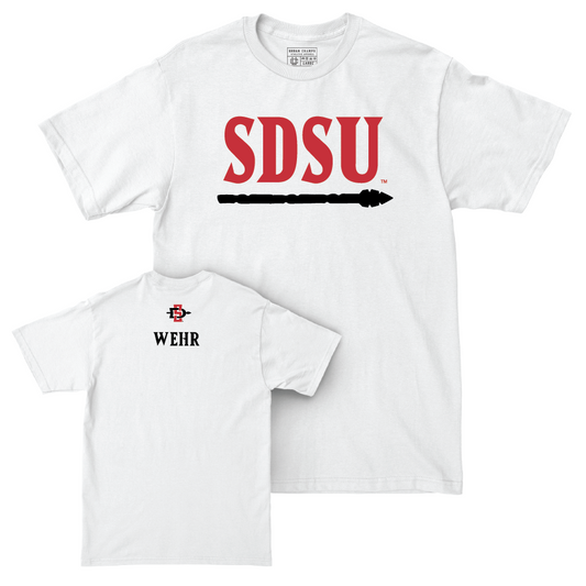 SDSU Swim & Dive White Staple Comfort Colors Tee - Lyndsey Wehr | #- Youth Small