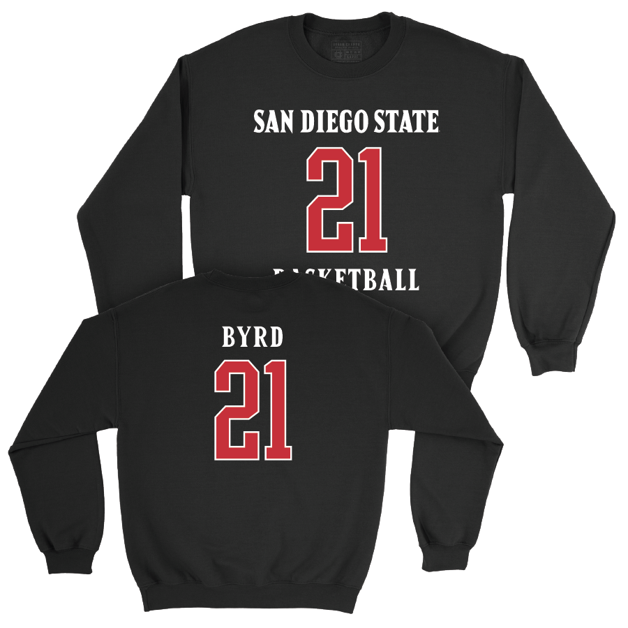 SDSU Men's Basketball Black Sideline Crew - Miles Byrd | #21 Youth Small