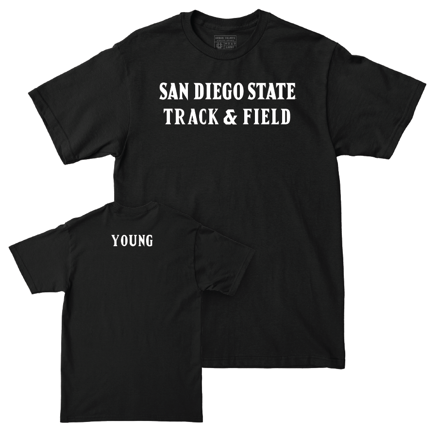SDSU Track & Field Black Sideline Tee - Xiamara Young | # Youth Small