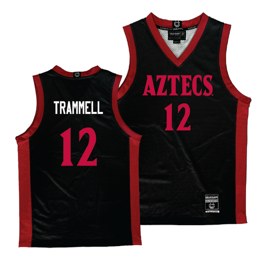 SDSU Men's Black Basketball Jersey - Darrion Trammell | #12