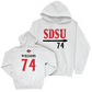 SDSU Football White Staple Hoodie   - Nate Williams