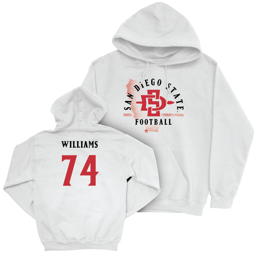 SDSU Football White State Hoodie   - Nate Williams