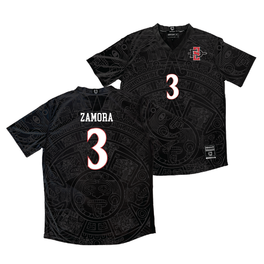 SDSU Men's Soccer Black Jersey - Ethan Zamora