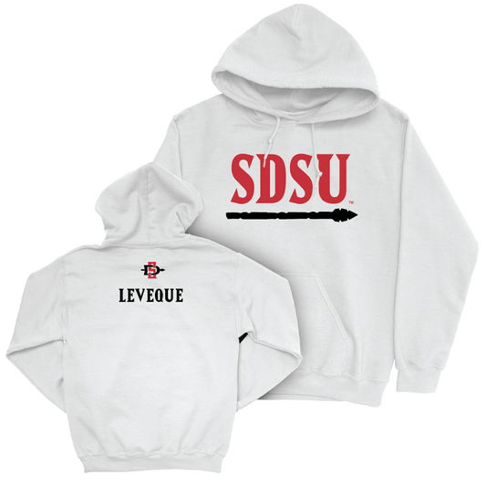 SDSU Women's Track & Field White Staple Hoodie  - Jordan Leveque