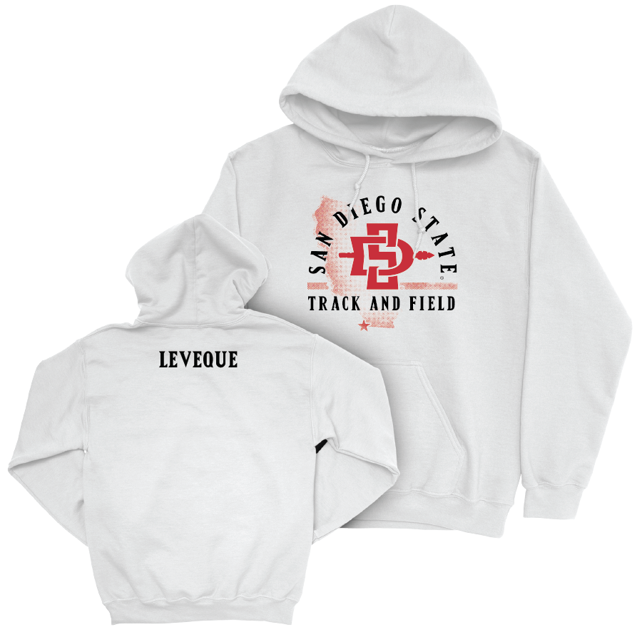 SDSU Women's Track & Field White State Hoodie  - Jordan Leveque