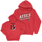 SDSU Football Red Slant Hoodie   - Tayvion Beasley