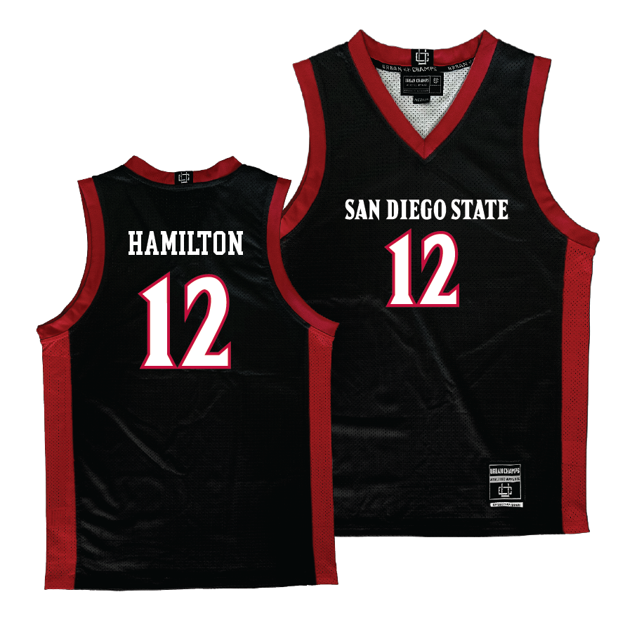 SDSU Women's Black Basketball Jersey  - Kaelyn Hamilton