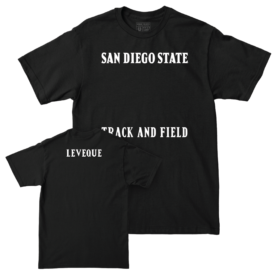 SDSU Women's Track & Field Black Sideline Tee  - Jordan Leveque