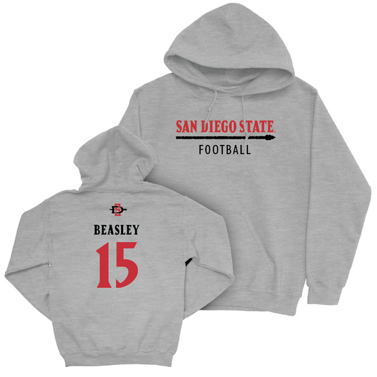 SDSU Football Sport Grey Classic Hoodie   - Tayvion Beasley