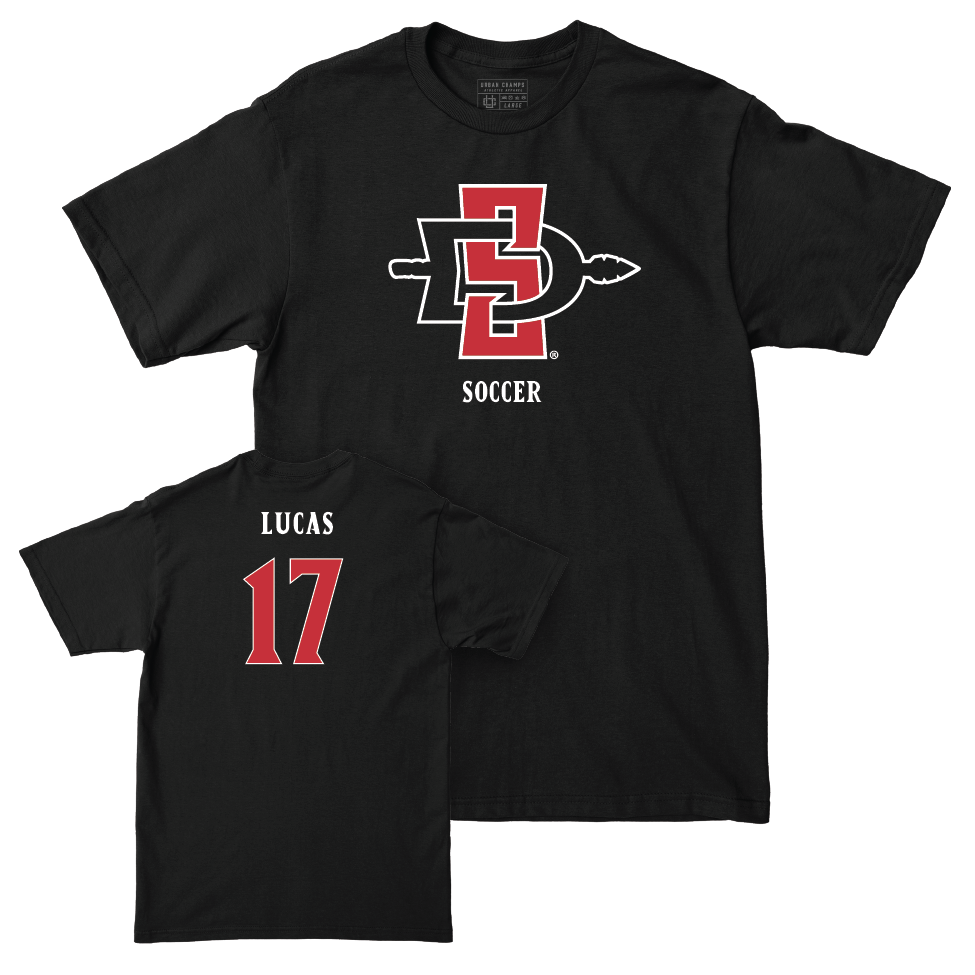 SDSU Men's Soccer Black Mark Tee  - Josh Lucas