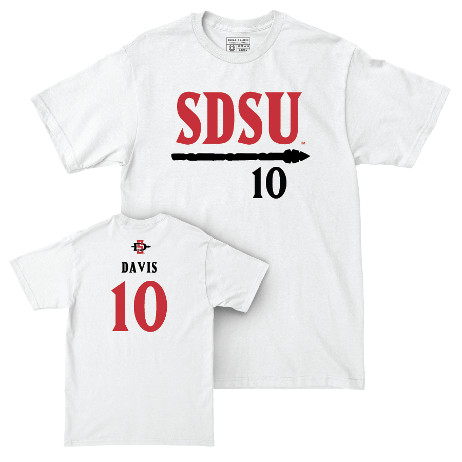 SDSU Women's Basketball White Staple Comfort Colors Tee  - Mia Davis