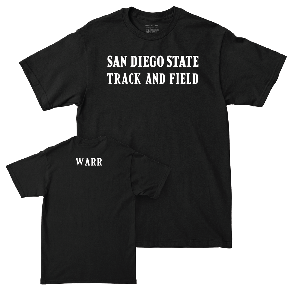 SDSU Women's Track & Field Black Sideline Tee  - Mikaela Warr