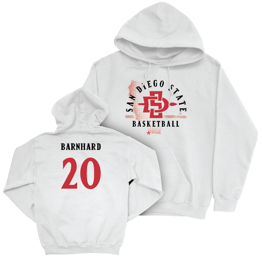 SDSU Women's Basketball White State Hoodie  - Bailey Barnhard