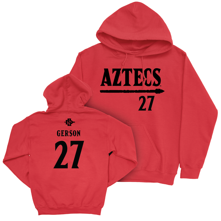 SDSU Women's Soccer Red Staple Hoodie  - Charlie Gerson