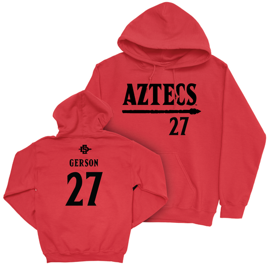 SDSU Women's Soccer Red Staple Hoodie  - Charlie Gerson