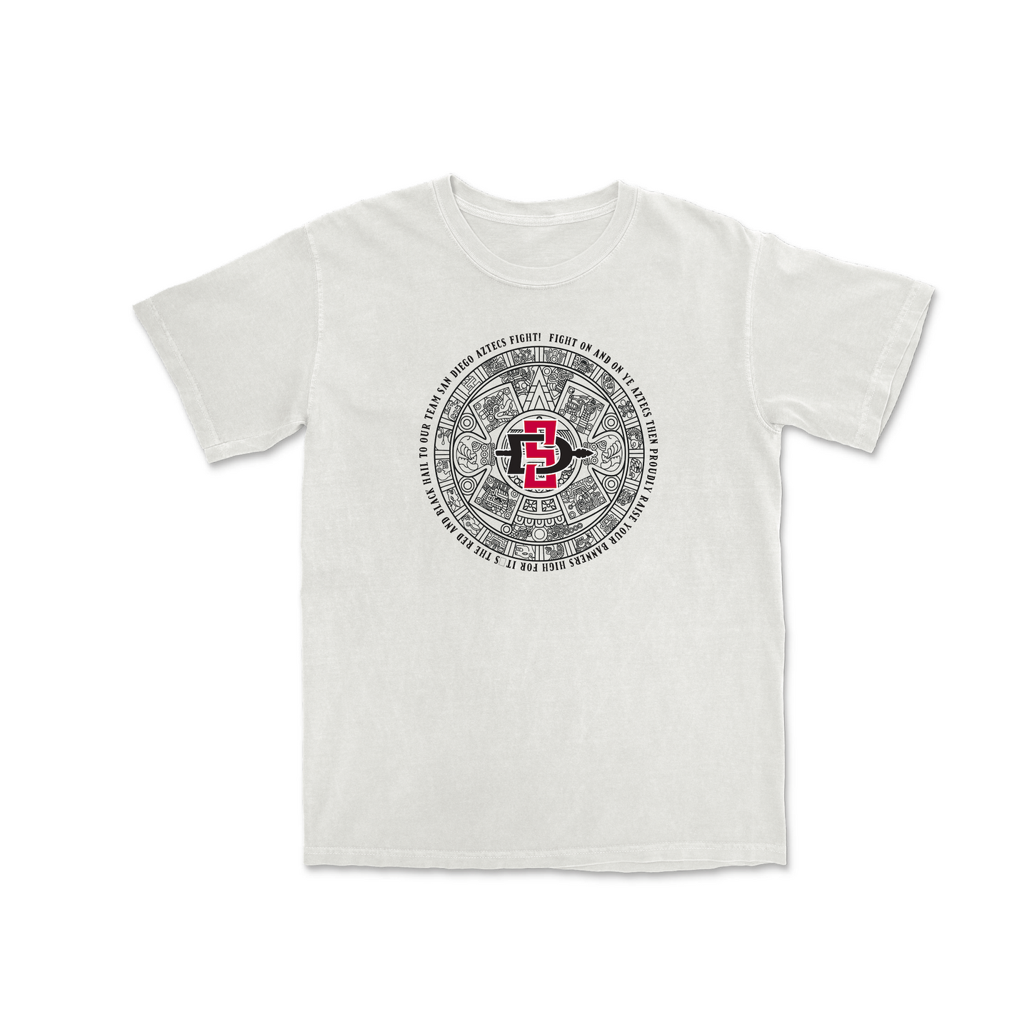 White Football SD Spear Aztec Calendar Tee - Ryan Henderson – The SDSU NIL  Store